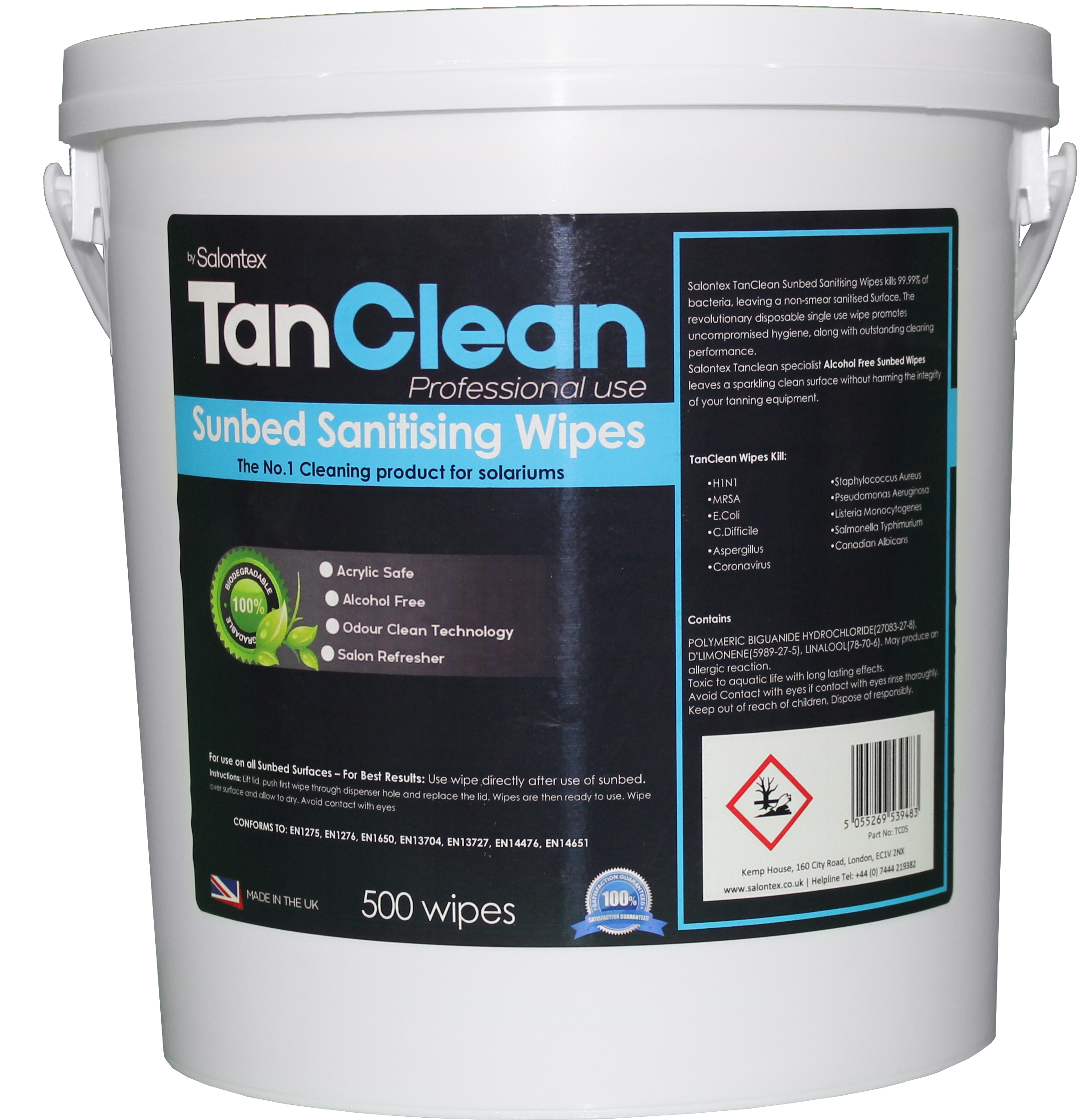 TanClean Sunbed Sanitising Wipes