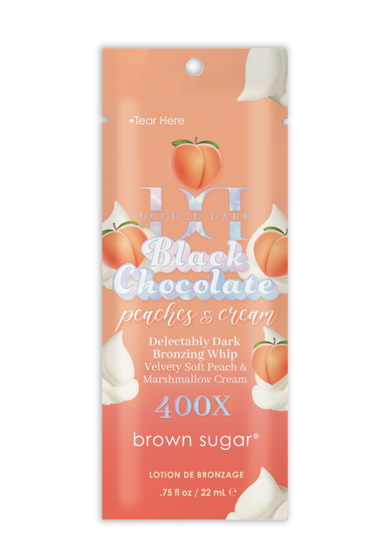 Tan Incorporated Double Dark Black Chocolate Peaches & Cream