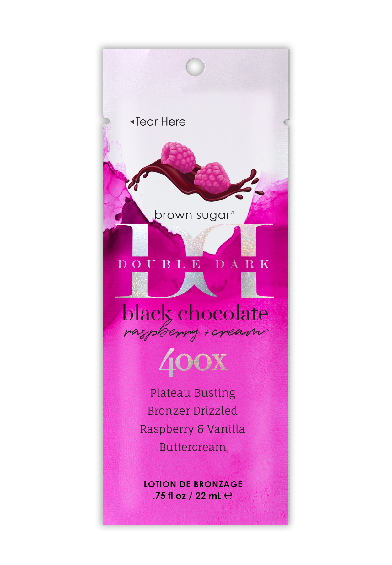 Tan Incorporated Double Dark Black Chocolate Raspberry Cream