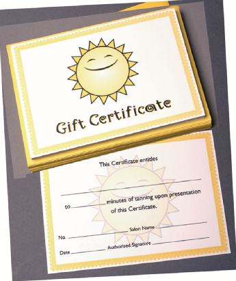 Tanning Gift Certificates